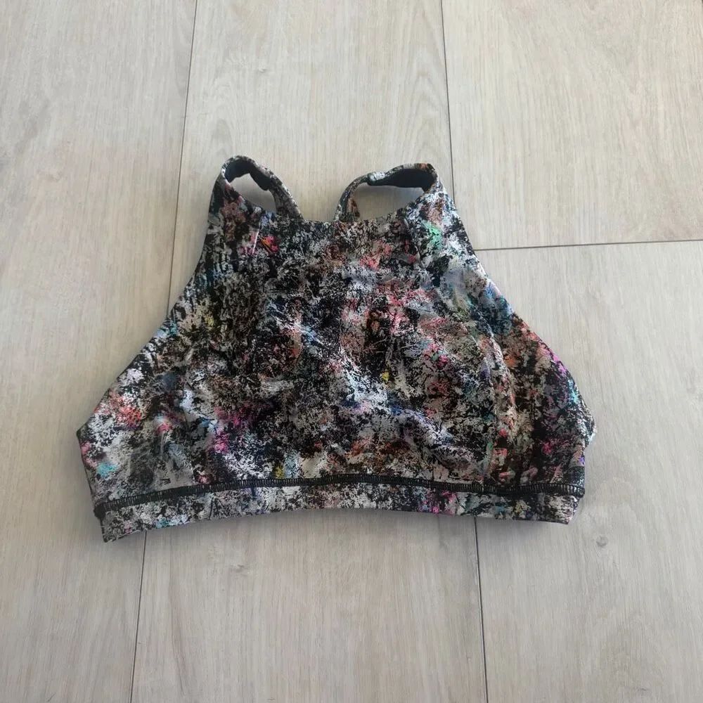 Lululemon Free to Be Serene High Neck Bra - Size 8 Multicolor